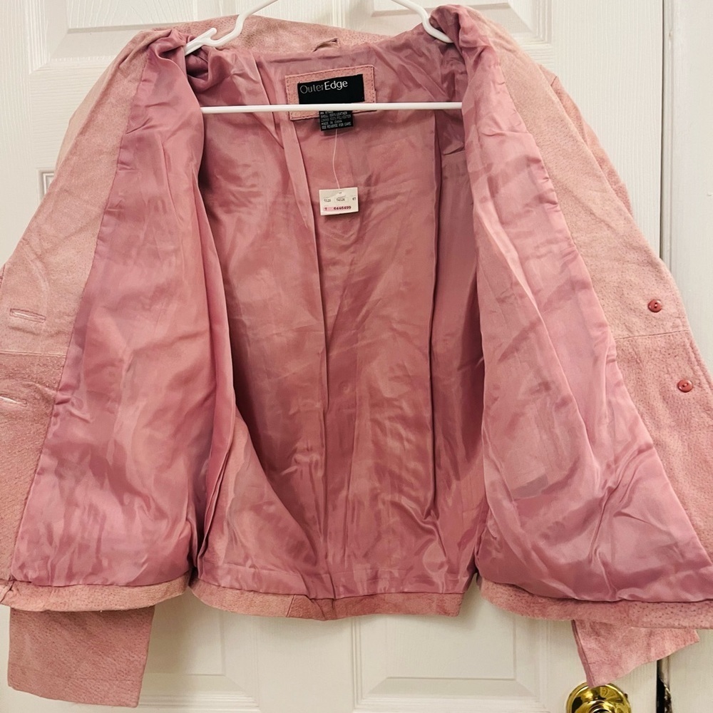 Outer Edge Full Leather Pink Jacket - image 5